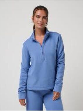 Travis Matthew SkyLoft  Soft Half Zip in “Baja Blue”; Size: M